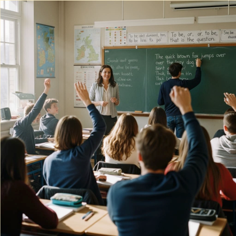 Collection of What level of English do you have when you finish secondary school? in a gallery layout